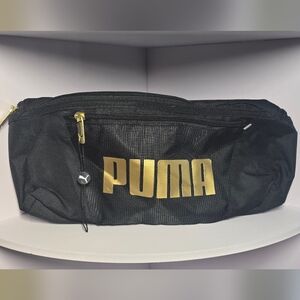 Puma Men's Black and Gold Belt Bag